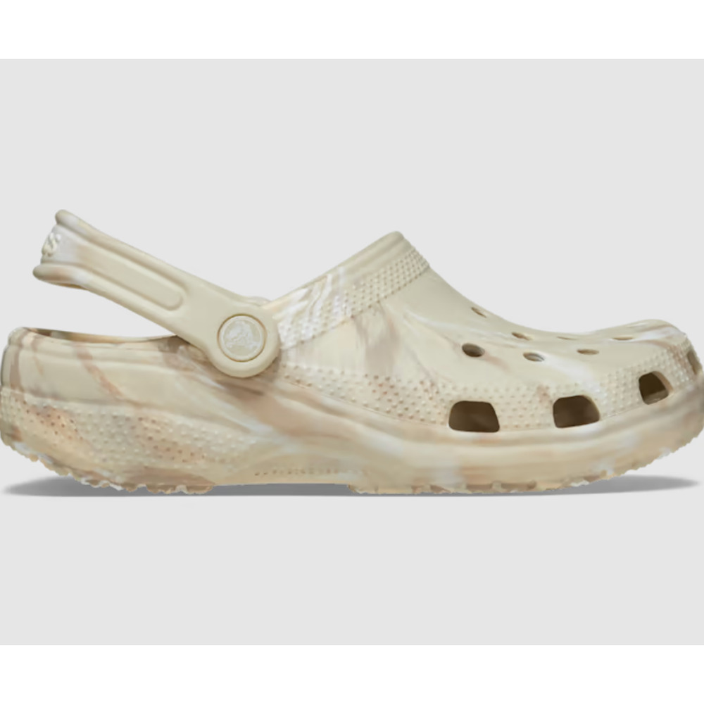 Crocs Classic Marled Clogs Sandals Slip On Iconic Crocs Comfort Beige M8 W10 NWT